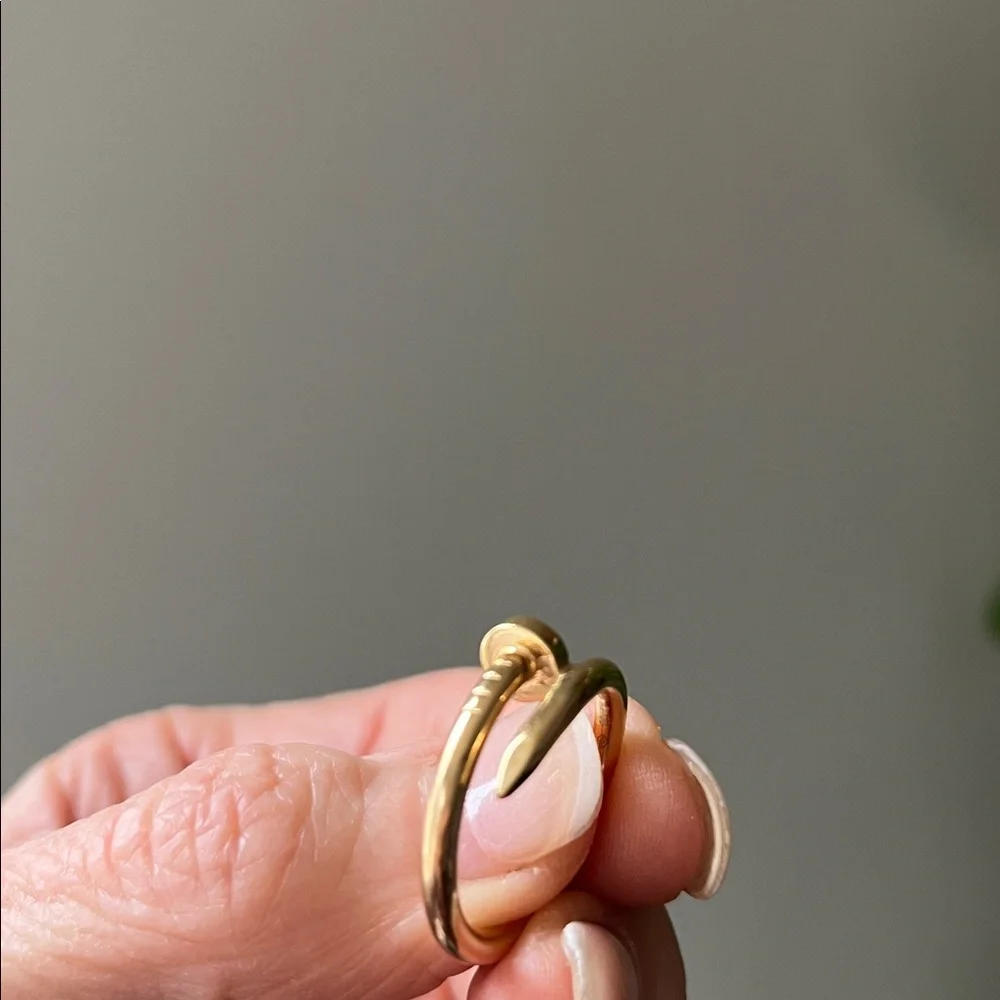 18K yellow gold nail ring